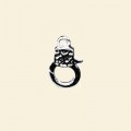 Silver Plated Decorated Trigger Clasp - 13mm 