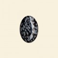 Snowflake Obsidian Cabochon - 10mm x 8mm 