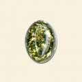 Green Amber Cabochon - 14mm x 10mm 