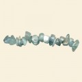 Aquamarine Tumblechip Bead - 36" String