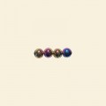 Magnetic Haematite Round Rainbow Colour Beads - 6mm - 16" String