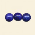 Blue Dyed Howlite Round Bead - 10mm - 16" String
