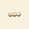 White Dyed Howlite Round Bead - 6mm - 16" String