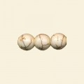 White Dyed Howlite Round Bead - 8mm - 16" String