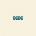 Aqua Dyed Howlite Rondelle Bead - 8mm - 16" String