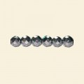 Haematite Silver Tone Faceted Beads - 6mm - 16" String