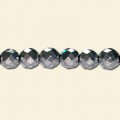 Haematite Silver Tone Faceted Beads - 8mm - 16" String