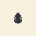 Black Onyx Faceted Drop Bead - 18mm x 13mm 