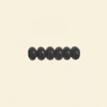 Black Onyx Button Bead - 8mm x 5mm - 16" String