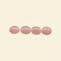 Rose Quartz Flat Oval Bead - 10mm x 8mm - 16" String