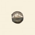 Grey Glass Silver Foil Flat Disc Bead - 12mm 