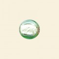 Light Green Glass Silver Foil Flat Disc Bead - 12mm 
