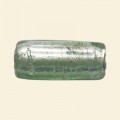 Light Green Glass Silver Foil Flat Tube Bead - 22mm x 10mm 