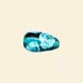 Green Millefiori Glass Drop Beads - 14mm x 10mm 