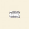 Crystal Glass Silver Foil Tube Bead - 13mm x 8mm 
