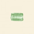 Light Green Glass Silver Foil Tube Bead - 13mm x 8mm 