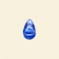 Blue Pressed Glass Drop Bead - 12mm x 8mm - Pack of 10 