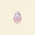 Pink Pressed Glass Drop Bead - 12mm x 8mm - Pack of 10 