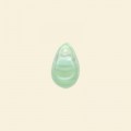 Mint Pressed Glass Drop Bead - 12mm x 8mm - Pack of 10 