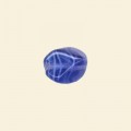 Blue Pressed Glass Nugget Bead - 13mm x 10mm - Pack of 10 