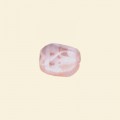 Pink Pressed Glass Nugget Bead - 13mm x 10mm - Pack of 10 