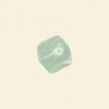 Mint Pressed Glass Cube Bead - 10mm - Pack of 10 