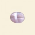 Purple Pressed Glass Flat Nugget Bead - 15mm x 12mm - Pack of 10 