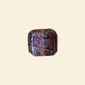 Purple Dichroic Glass Sparkle Flat Cube Bead - 10mm