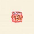 Flame Dichroic Glass Sparkle Flat Cube Bead - 10mm 