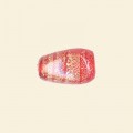 Flame Dichroic Glass Drop Sparkle Bead - 15mm x 10mm  