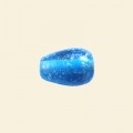 Blue Dichroic Glass Drop Sparkle Bead - 15mm x 10mm  