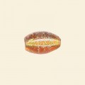 Gold Dichroic Glass Olive Sparkle Bead - 7mm x 12mm  
