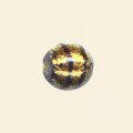 Gold Dichroic Glass Round Bead - 12mm 
