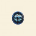 Aqua Dichroic Glass Round Bead - 12mm 