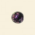 Pink Dichroic Glass Round Bead - 12mm 