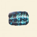 Aqua Dichroic Glass Bead - 13mm x 10mm