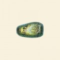 Green Dichroic Glass Drop Bead - 13mm x 8mm