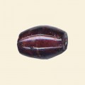 Red Glass Silver Foil Barrel Bead - 25mm x 15mm 