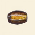 Topaz Glass Silver Foil Barrel Bead - 25mm x 15mm 
