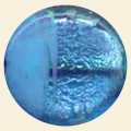 Aqua Two-Tone Glass Silver Foil Flat Disc Bead - 30mm 