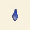Blue Glass Lustre Leaf Beads - 15mm x 7mm - Pack of 10 