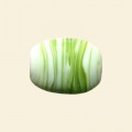Green Matt Glass Flat Rectangle Beads - 17mm x 14mm