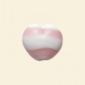 Pink Matt Glass Heart Beads - 15mm