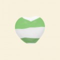 Green Matt Glass Heart Beads - 15mm