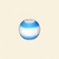 Blue Matt Glass Round Beads - 12mm