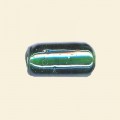 Green Lustred Glass Tube Beads - 20mm x 10mm