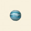 Blue Glass Silver Stripe Round Bead - 12mm 