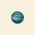 Aqua Glass Silver Stripe Round Bead - 12mm 