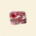 Pink Glass Spotty Foiled Nugget Twist Beads - 15mm x 10mm 