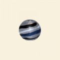 Black Round Matt Glass Bead - 12mm 